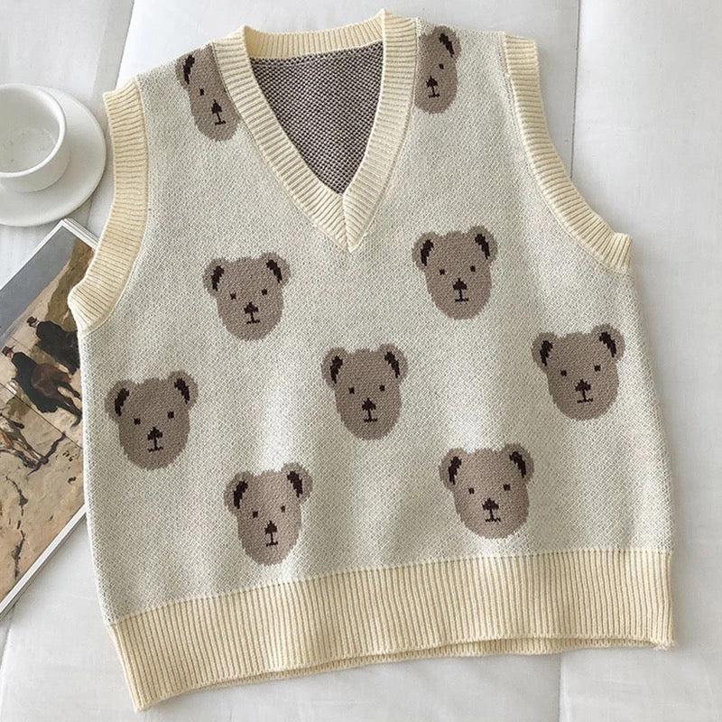 Bear Sweater Vest 🐻🎞 - Sour Puff Shop