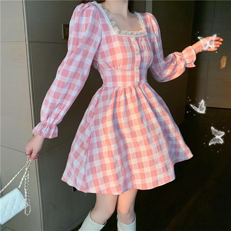 Pink Gingham Shirred Mini Dress Sour Puff Shop Pink Gingham Shirred Mini Dress Sour Puff Shop