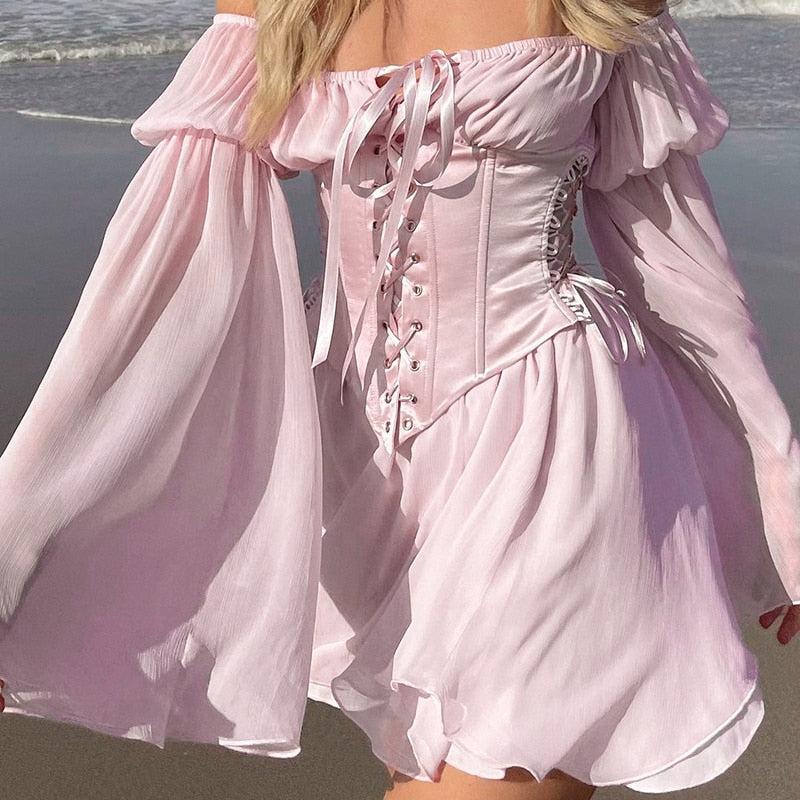 レビュー高評価の商品!の商品をすべて Mimosa Shop Puff Sour – Dress Corset Mini トップス