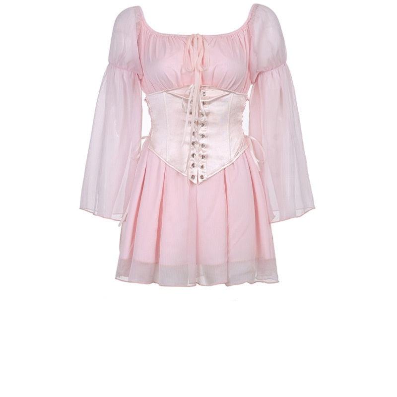 mimosa corset dress Mimosa Mini Corset Dress Sour Puff Shop