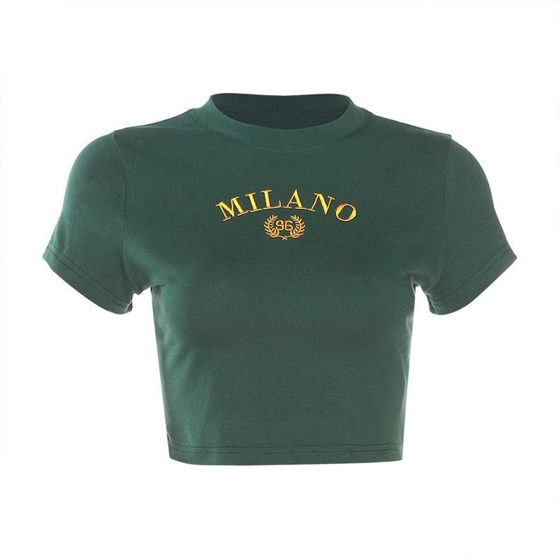 Milano Embroidered Crop Top