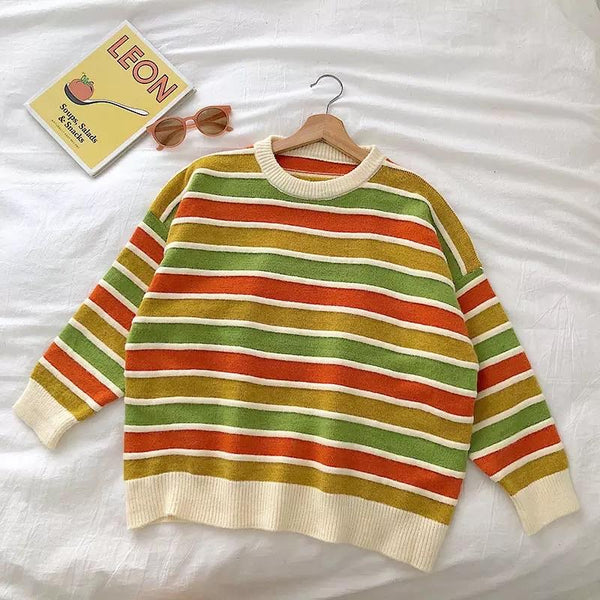 Barker Striped Sweatshirt - Sour Puff Shop