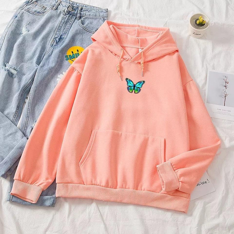 Butterfly Flutter Pastel Hoodie 🦋 - Sour Puff Shop
