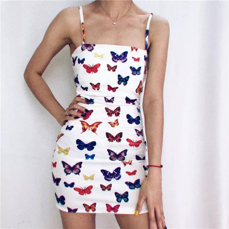 Butterfly Pattern Dress 🦋💖 - Sour Puff Shop