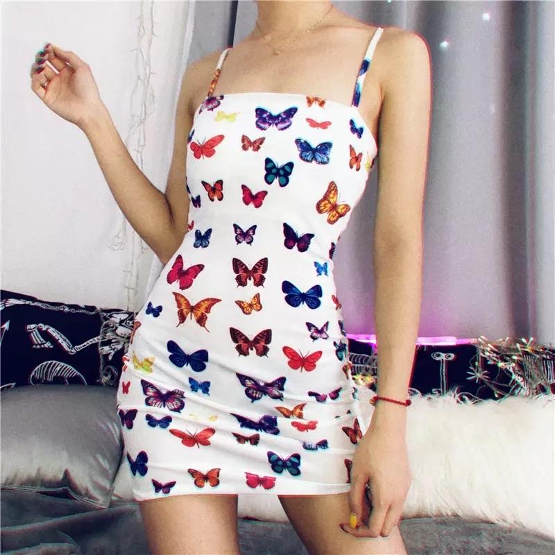 Butterfly Pattern Dress 🦋💖 - Sour Puff Shop