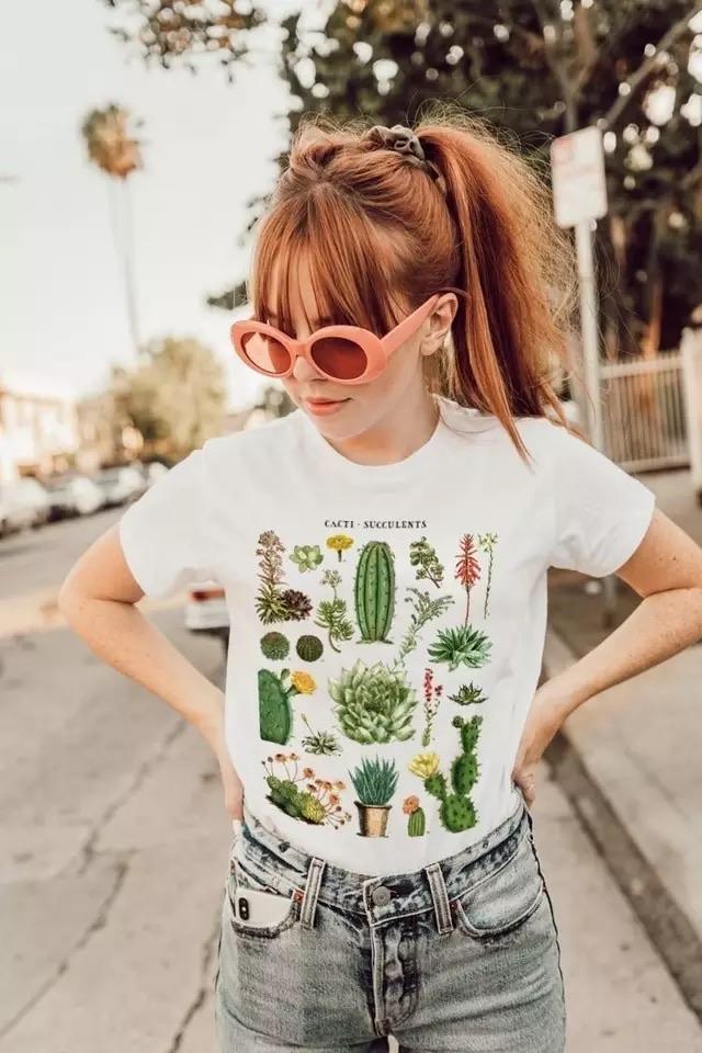 Cactus Types T-Shirt 🌵 - Sour Puff Shop
