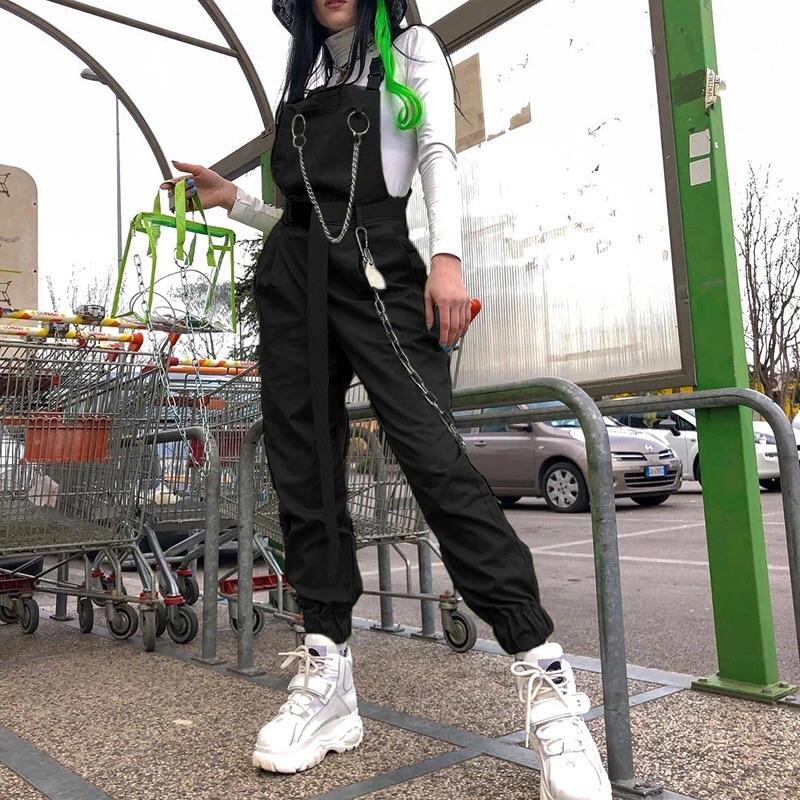 Chained Street Overalls 💚⚡️ - Sour Puff Shop