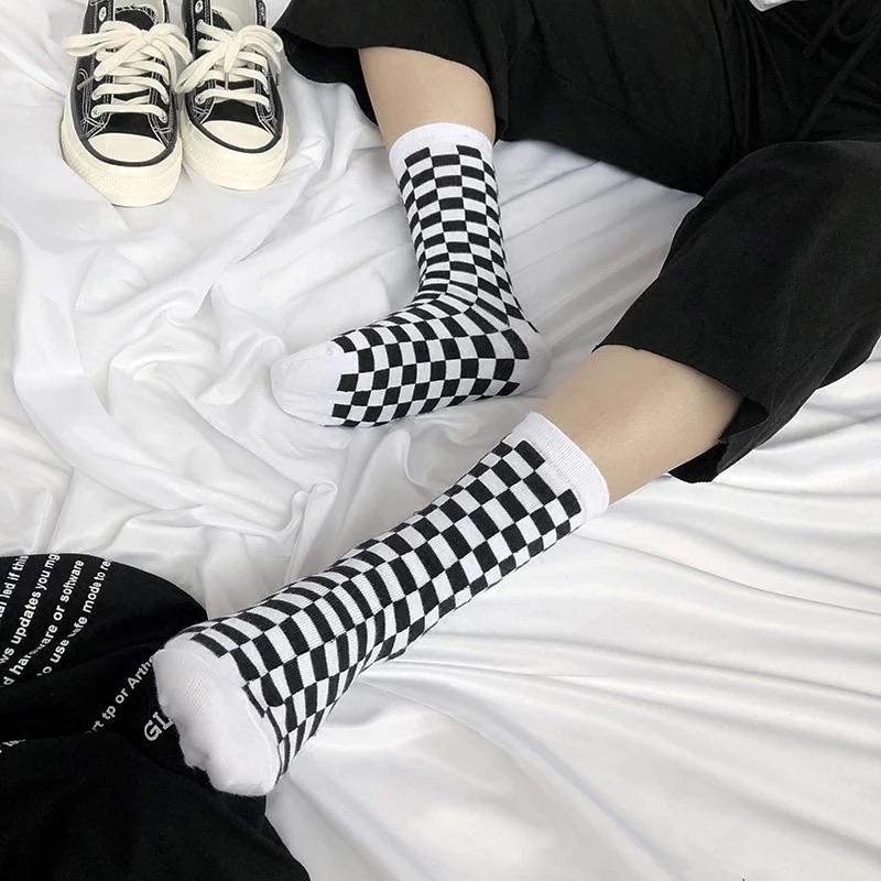 Checkered Socks 🖤✨ - Sour Puff Shop