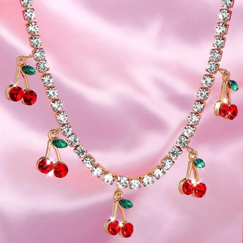 Cherry Charm Necklace 🍒 ✨ - Sour Puff Shop