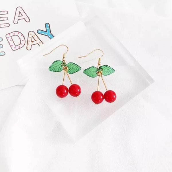 Cherry Earrings 🍒 - Sour Puff Shop