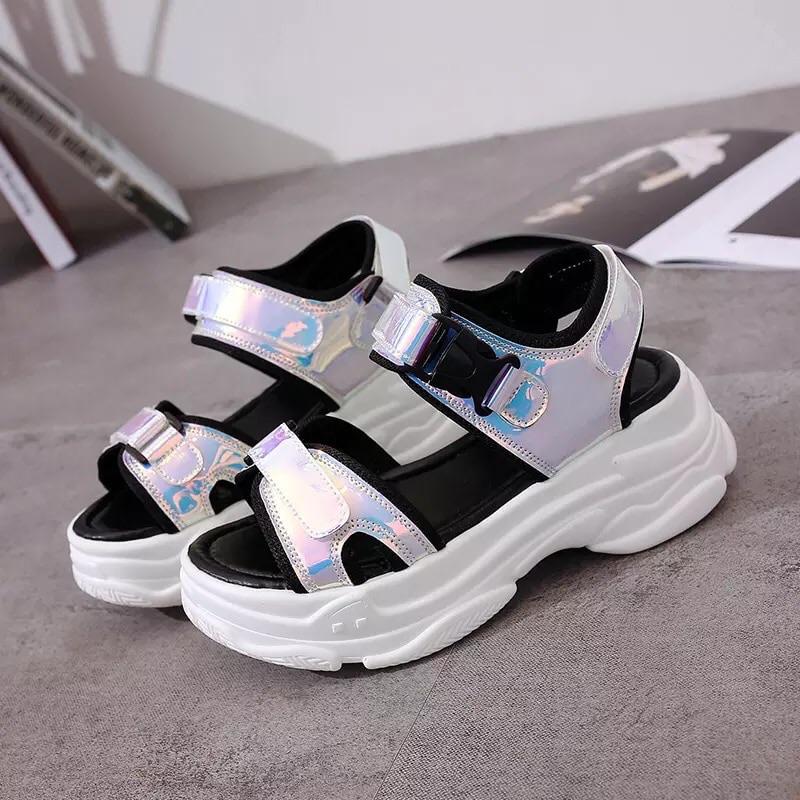 ✨Chunky Holographic Sandals✨ - Sour Puff Shop