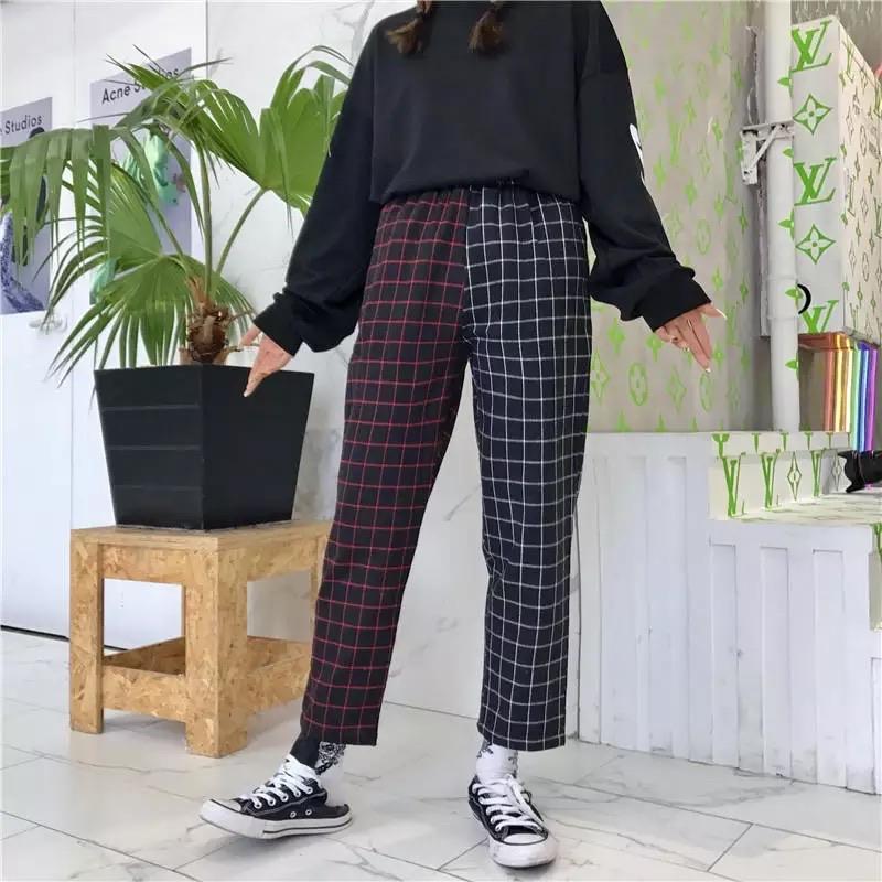 Colliding Checkered Pants - Sour Puff Shop
