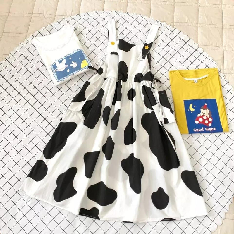 Cow-Cha Preppy Dress 🖤☁️ - Sour Puff Shop
