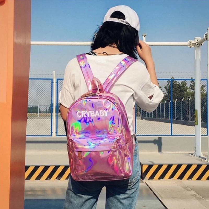crybaby holographic mini backpack Backpacks The structure is sturdy CRY BABY Hologram Backpack