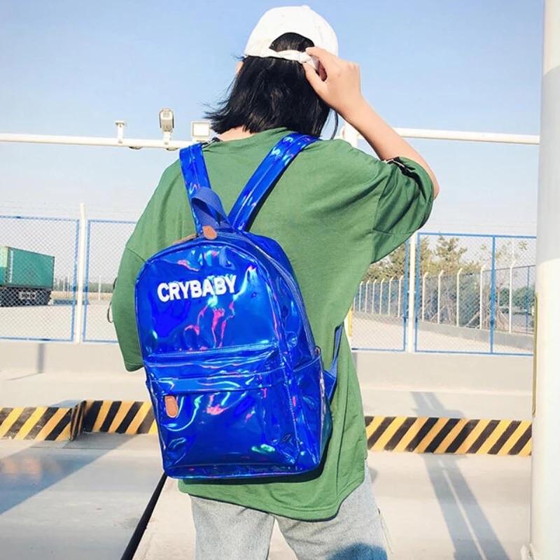 crybaby holographic mini backpack Crybaby Holographic Backpacks 💧✨