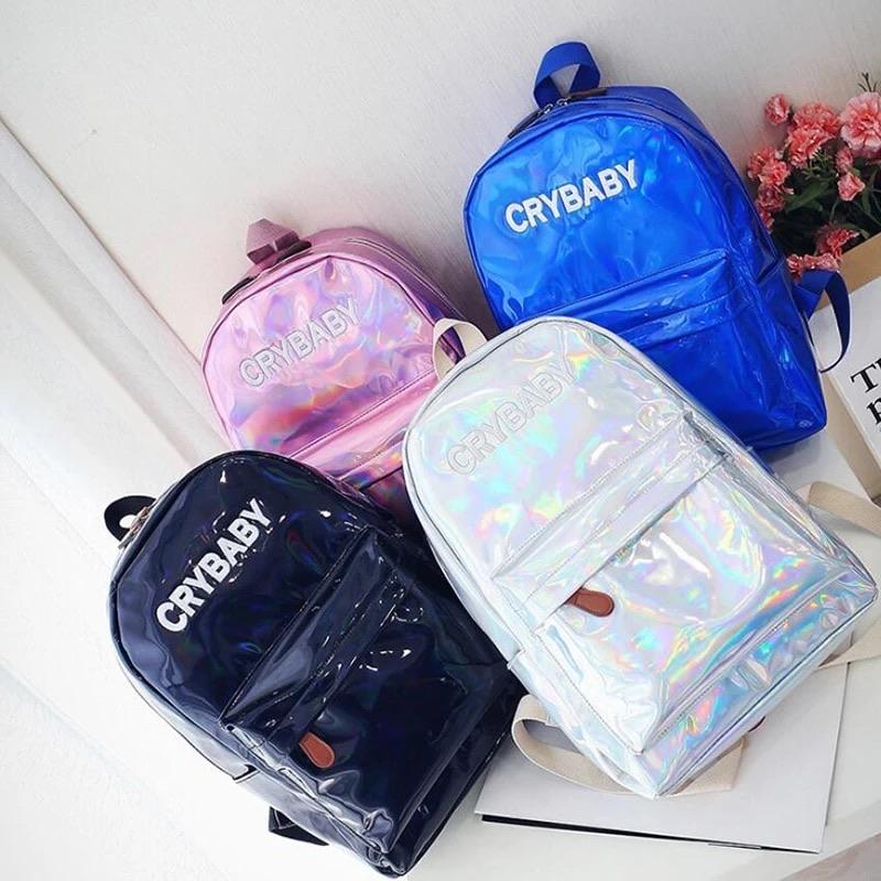 crybaby holographic mini backpack Crybaby Holographic Backpacks π§β¨