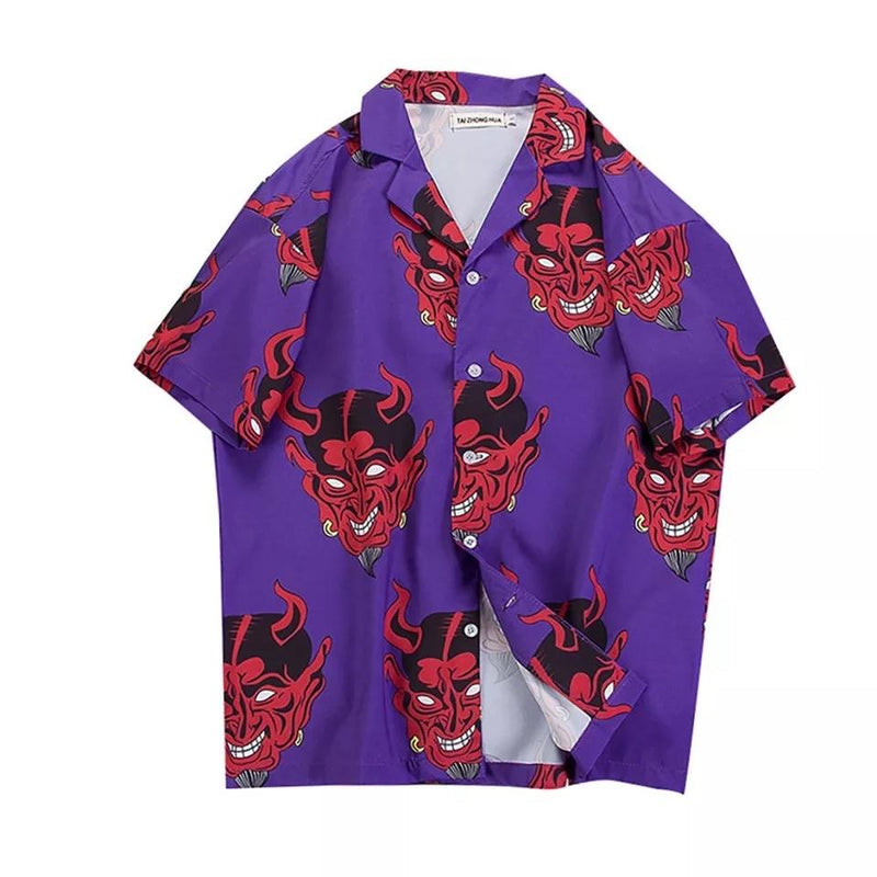 Devil-ish button shirt 🔥 - Sour Puff Shop