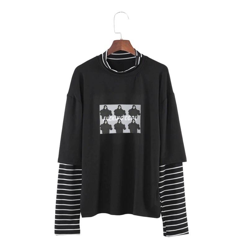 “F*CKING COOL” LONG SLEEVED STRIPED SHIRT - Sour Puff Shop