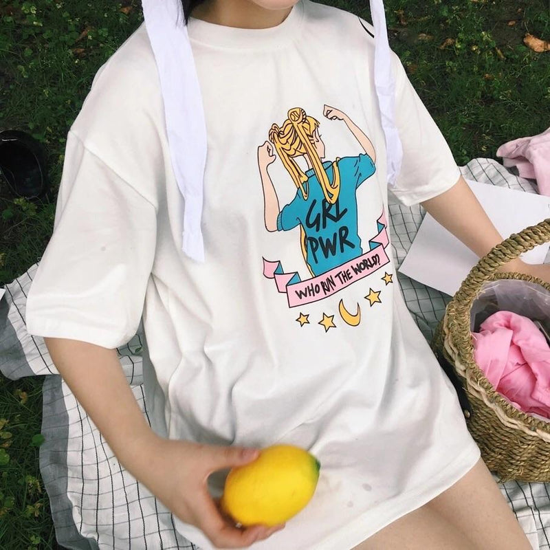 Feminist Sailor Moon T-Shirt 💪🏻💕 - Sour Puff Shop