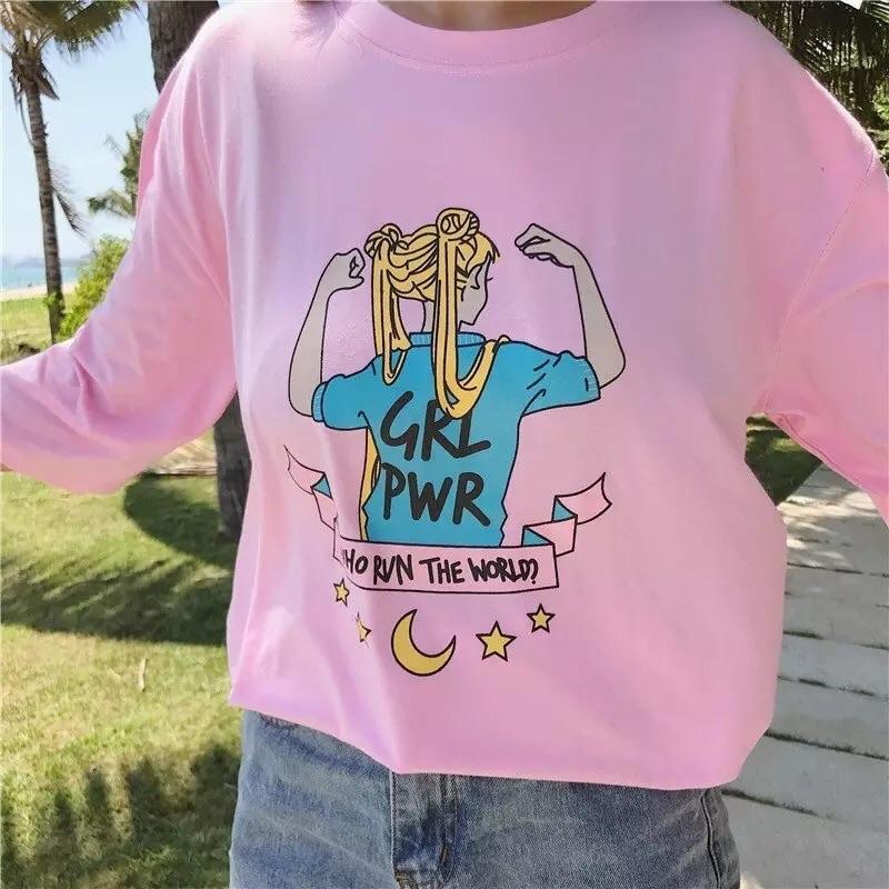 Feminist Sailor Moon T-Shirt 💪🏻💕 - Sour Puff Shop