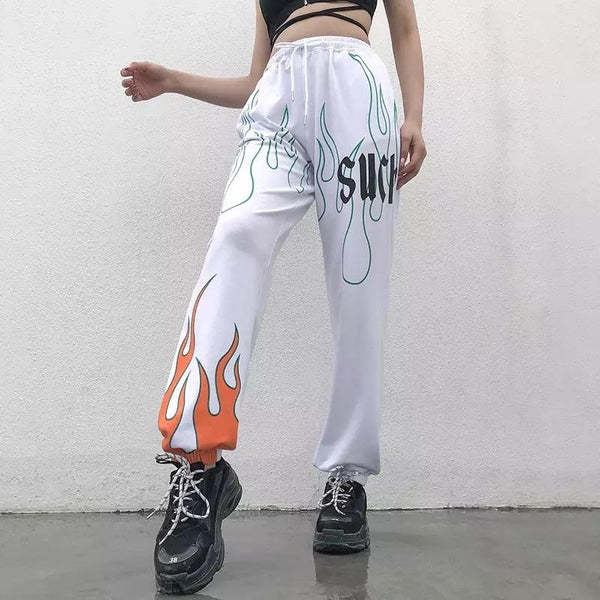 Flame Splash Pants 🔥⚡️ - Fire Pants - Sour Puff Shop