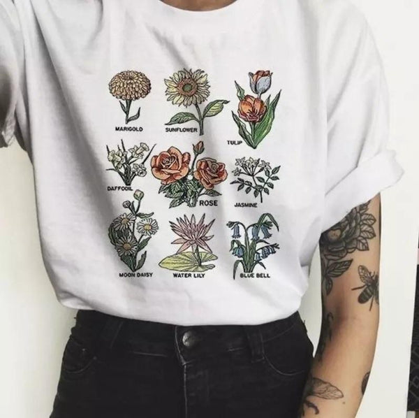 Flower Floral T-Shirt 🌻🌷 - Sour Puff Shop