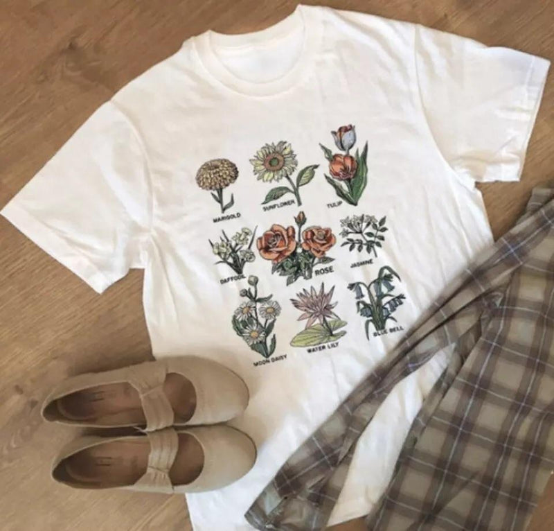 Flower Floral T-Shirt 🌻🌷 - Sour Puff Shop