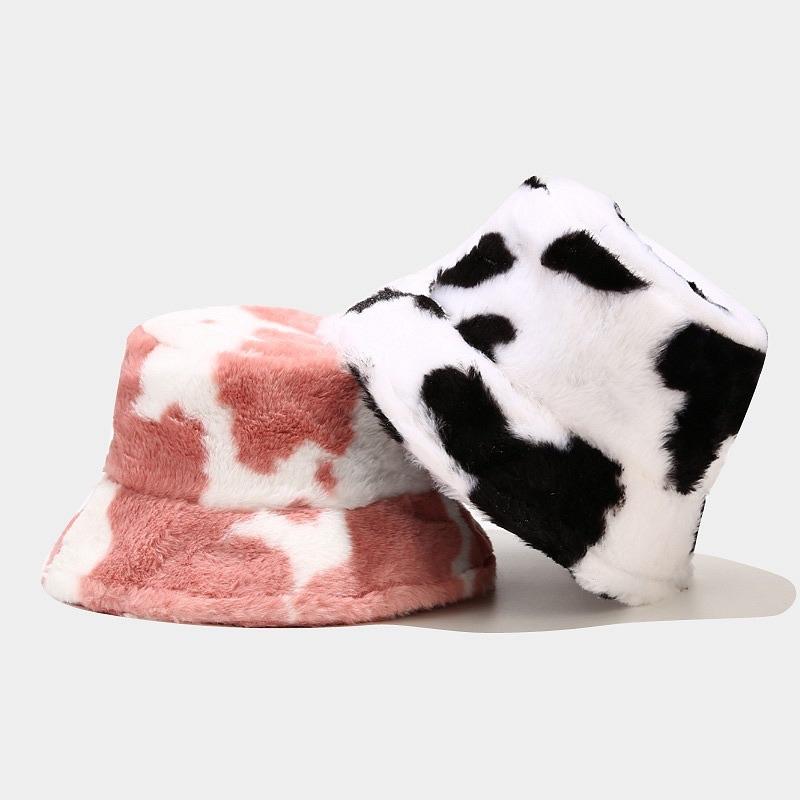 Fluffy Cow Bucket Hat 💗 - Sour Puff Shop