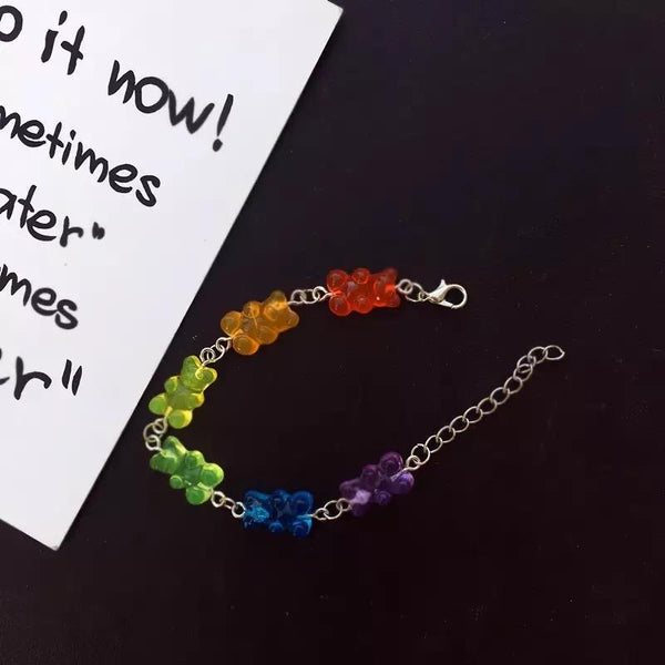 Gummy Bear Rainbow Bracelet 🍭🌈 - Sour Puff Shop