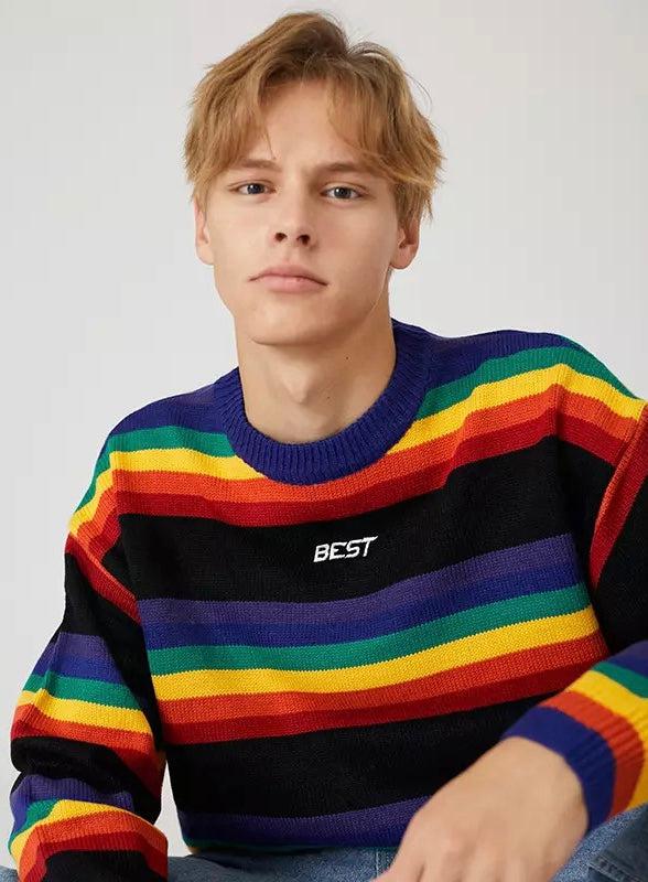 “Best” Rainbow Sweater 🌈 - Sour Puff Shop