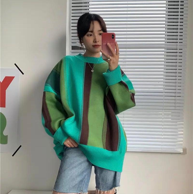 Roxi Green Sweater - Sour Puff Shop