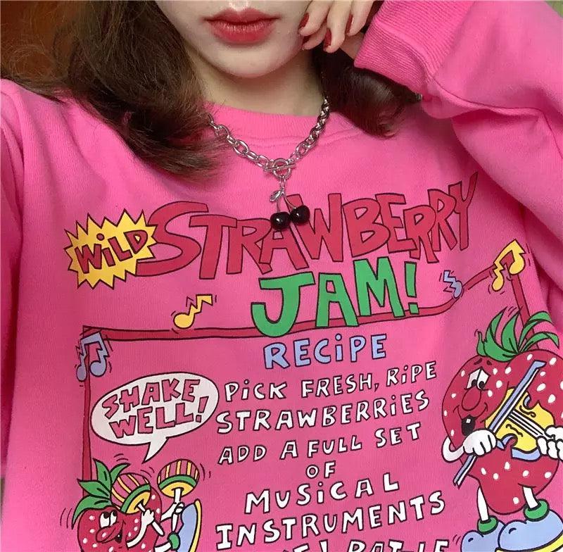 Strawberry Jam Sweatshirt 🍓🍯 - Sour Puff Shop