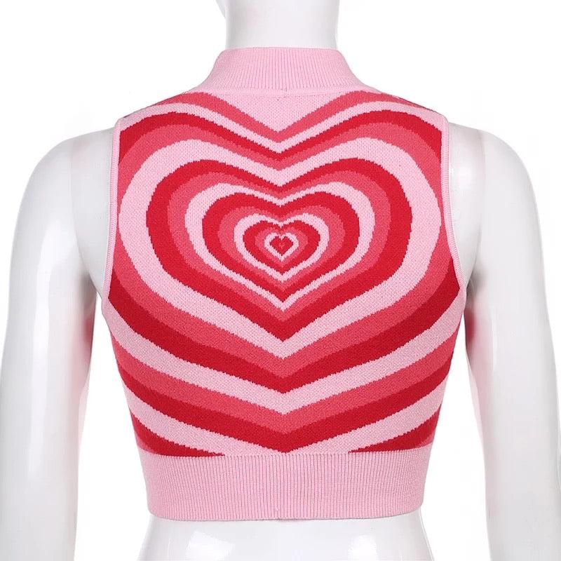 Powerpuff Heart Sweater Vest 💓 - Sour Puff Shop