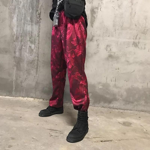 Chinese Dragon Style Pants 🐉🖤 - Sour Puff Shop