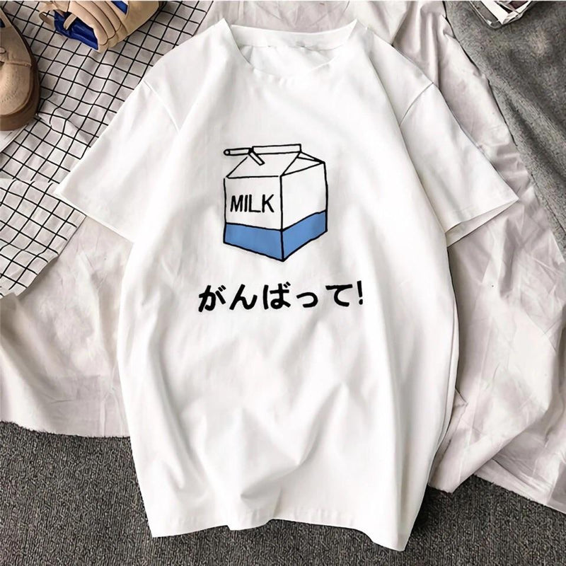 Kawaii Milk Carton T-Shirt🍼🌈 - Sour Puff Shop