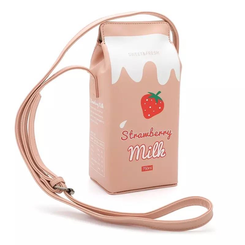 Milk Carton Shoulder Bag 🍼💕 - Sour Puff Shop