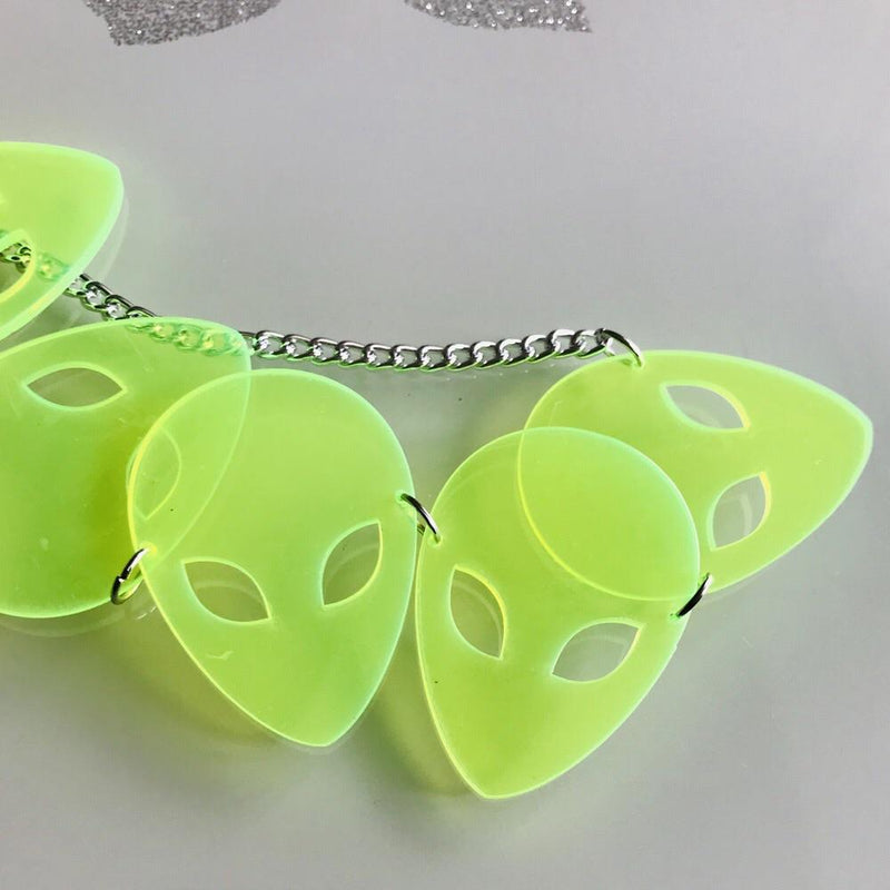 Neon Alien necklace 👽✨ - Sour Puff Shop