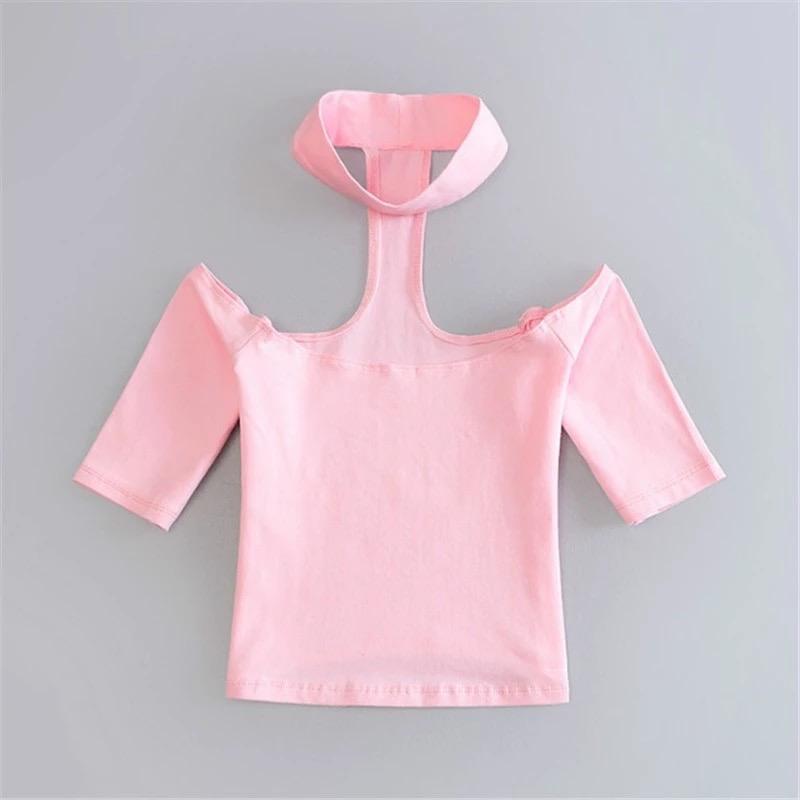 Off shoulder clearance choker top