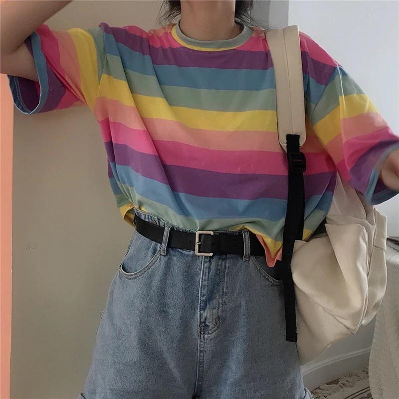 Pastel Striped T-Shirt 💞 - Sour Puff Shop