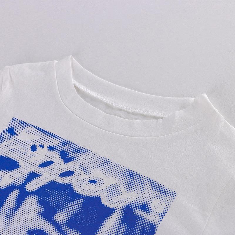 Kara 90's Graphic Print Sleeved T-Shirt