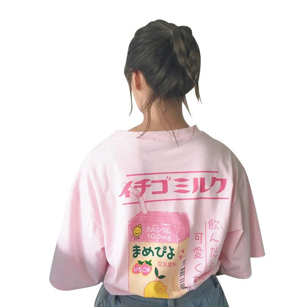 Pink Milk Loose T-Shirt 🍼💞