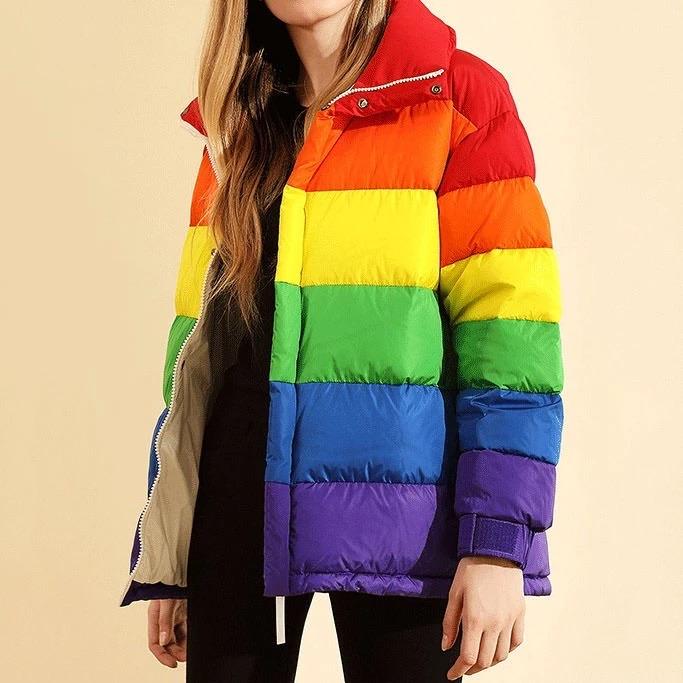 Rainbow Puffed Jacket - Sour Puff Shop