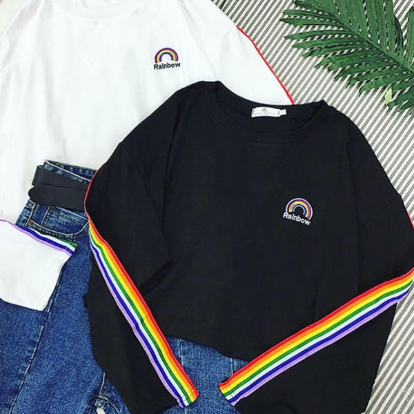 Rainbow sweatshirt 🌈 - Sour Puff Shop