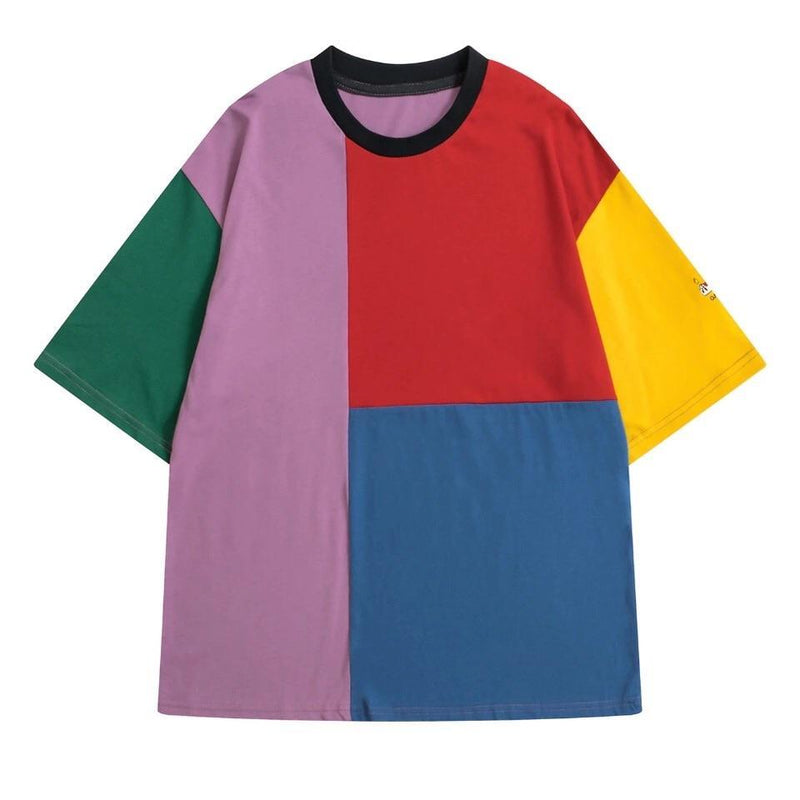 Retro Color Patch T-Shirt - Sour Puff Shop