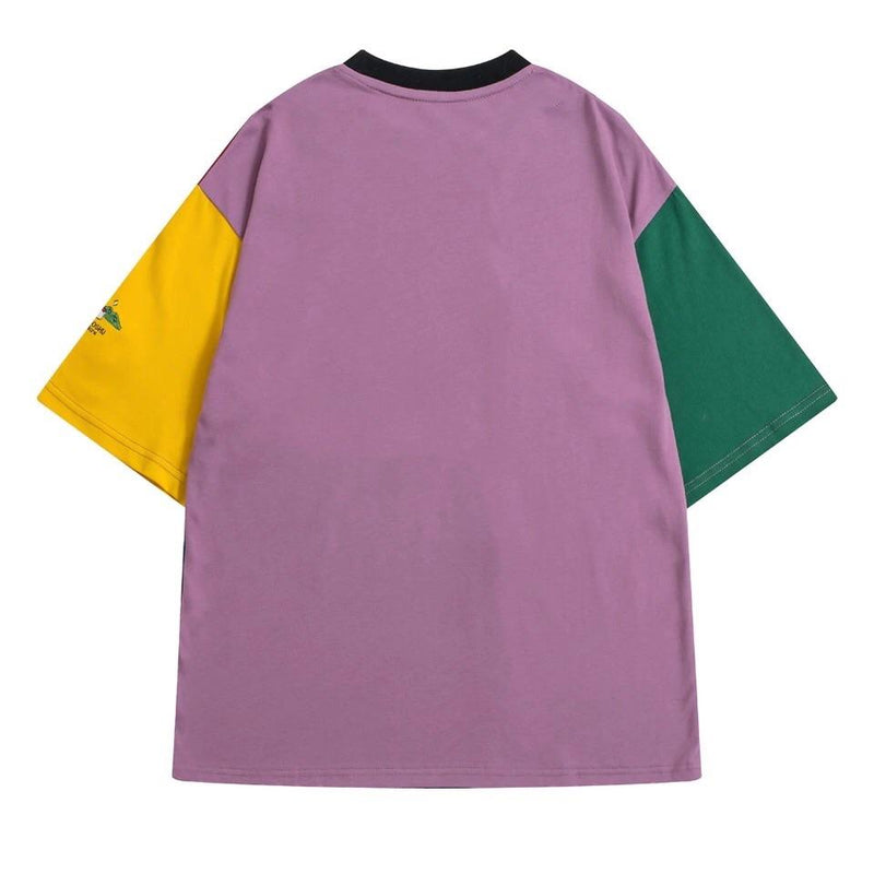 Retro Color Patch T-Shirt - Sour Puff Shop