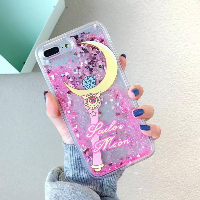 Sailor Moon Glitter Liquid iPhone Cases Sour Puff Shop