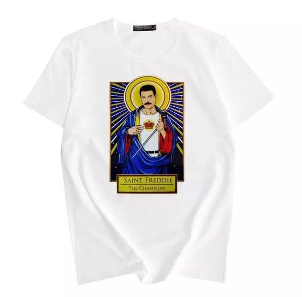 “Saint Freddie, The Champion” T-Shirt - Sour Puff Shop