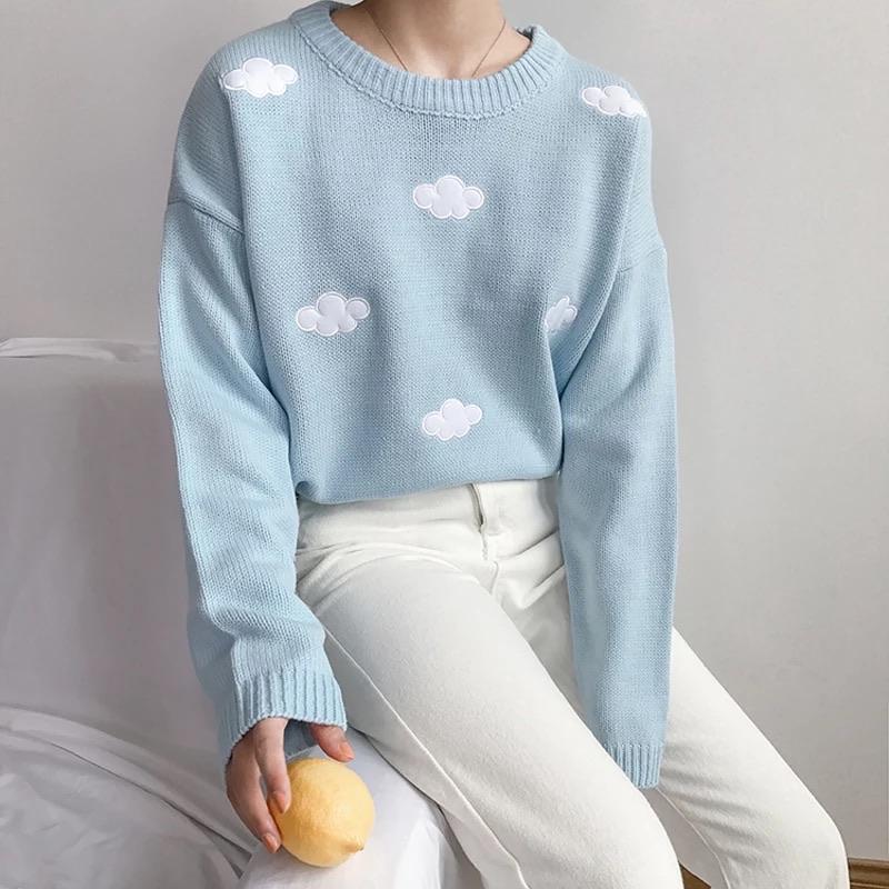 Soft Clouds Sweater ☁️💕 - Sour Puff Shop