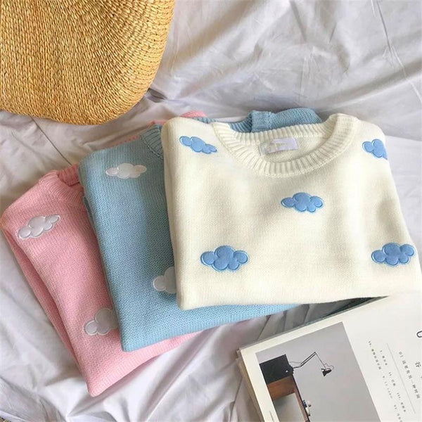 Soft Clouds Sweater ☁️💕 - Sour Puff Shop