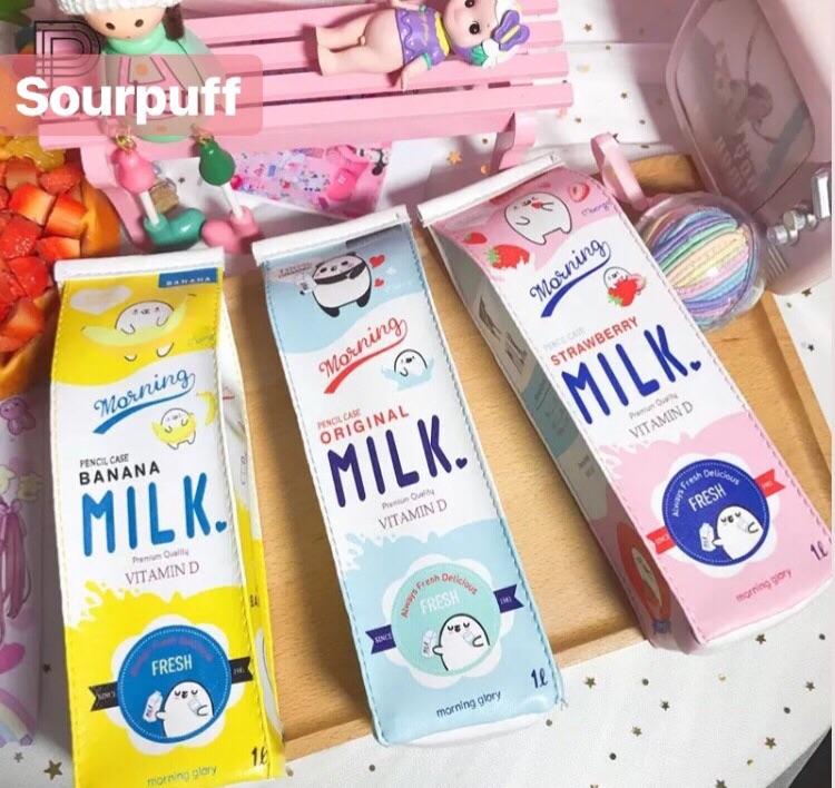 Sourpuff Kawaii Milk Carton Pencil Case - Sour Puff Shop